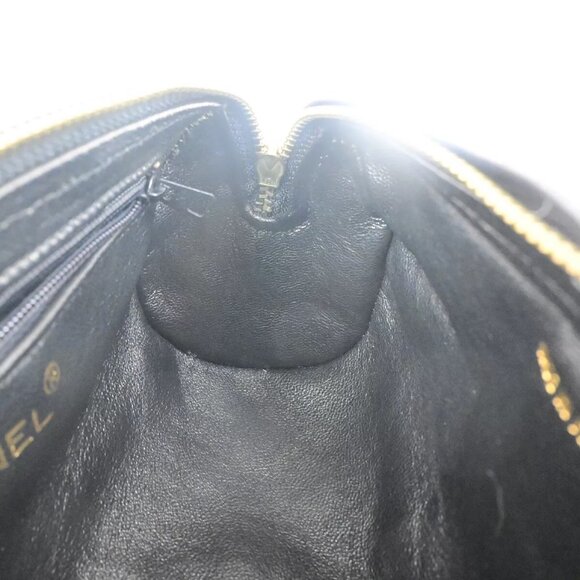 CHANEL CC Matelasse Tassel Mini Chain Shoulder Bag Leather Black authentic - Picture 10 of 16